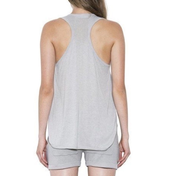 Anthropologie One Grey Day Orion Knit Tank Top Racerback V-neck Cream White - Picture 16 of 16